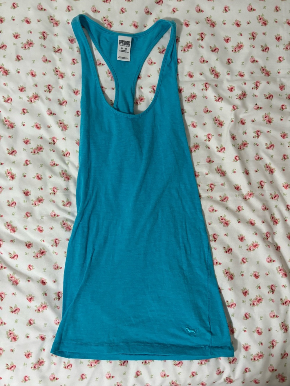 PINK Victoria's Secret Turquoise Racerback Tank
